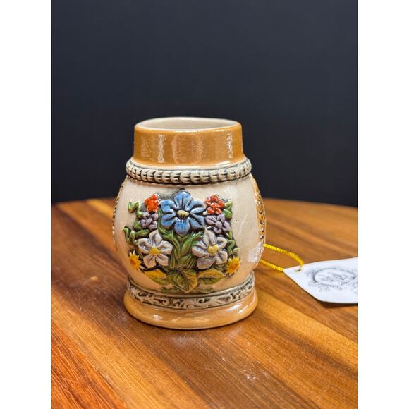 Vintage Mini Shot Stein | Alpine Flowers Design | Collectible | NWT - Picture 1 of 7